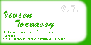 vivien tormassy business card